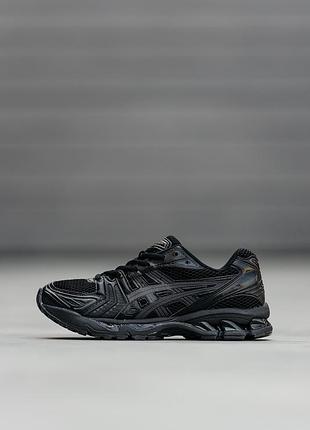 Черные кроссовки унисекс asics gel kayano 14 black х асикс 39