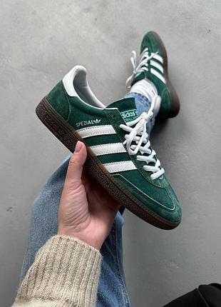 Жіночі зелені кросівки adidas handball spezial green х адідас 38