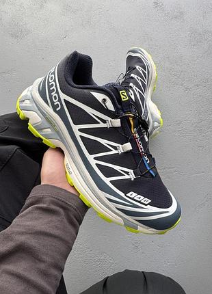 Мужские синие кроссовки salomon s lab xt-6 blue green х саломон 42