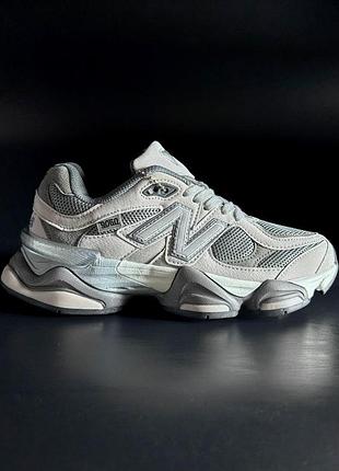 Серые кроссовки унисекс new balance 9060 grey х нью беланс 40