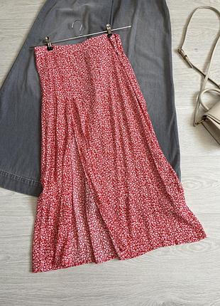 Спідниця міді з віскози h&m