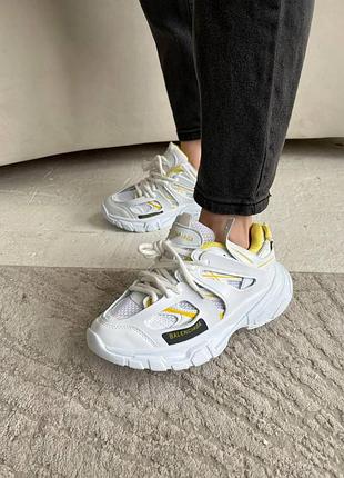 Жіночі кросівки баленсіага трек balenciaga track white yellow 37