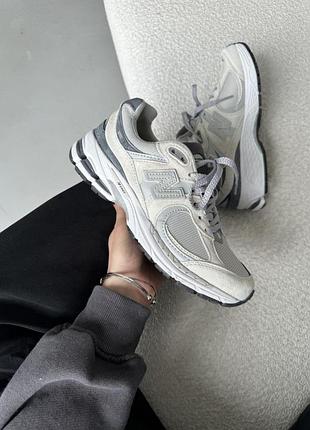 Сірі кросівки унісекс new balance 2002r beige grey v2 х нью беланс 42