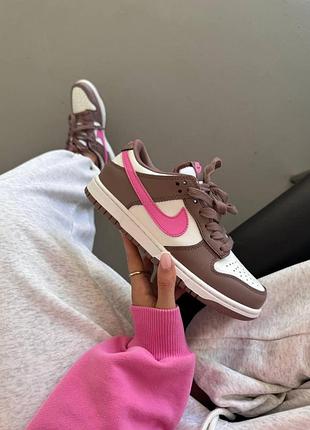 Белые кроссовки унисекс nike sb dunk low smokey mauve playful pink х данк 36