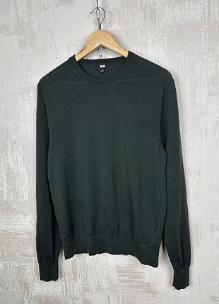 Uniqlo шерстяной мужской свитер размер m