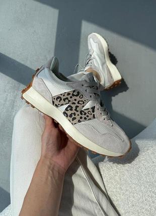 Жіночі бежеві кросівки new balance 327 beige leopard х нью беланс 38