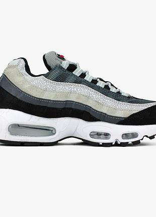 Серые мужские кроссовки nike air max 95 wolf grey rugged orange х эйр макс 44