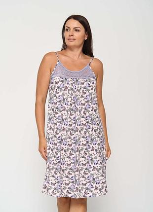 Женская сорочка на тонких бретельках 5xl