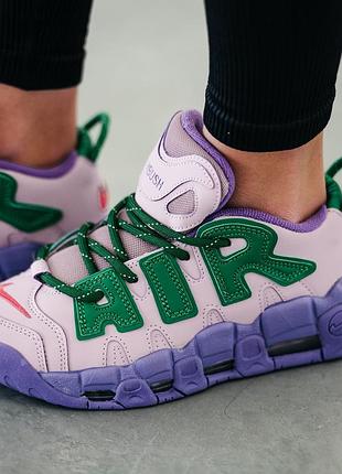 Женские пурпурные кроссовки nike air more uptempo ambush pink purple green red х аптемпо 41