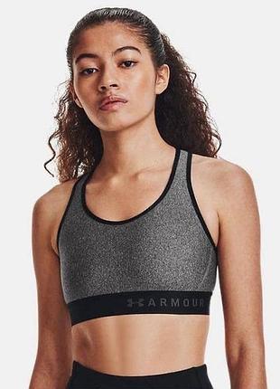 Спортивний топ-бра under armour mid keyhole compression sport bra оригінал xs-s