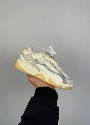 Бежевые кроссовки унисекс adidas niteball 2.0 beige white х найтбол 39