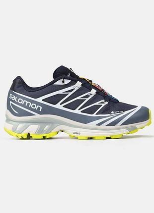Мужские серые кроссовки salomon xt-6 gtx night sky china blue х саломон 42