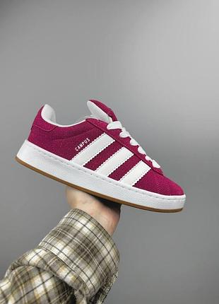 Женские пурпурные кроссовки adidas campus purple white x кампус 39