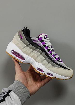 Мужские бежевые кроссовки nike air max 95 beige purple х эйр макс 43
