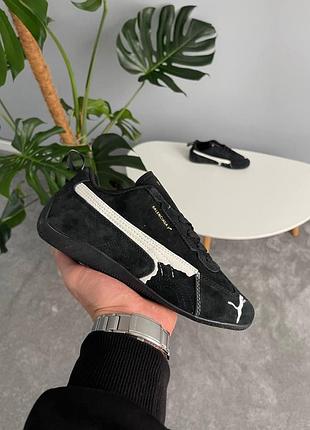 Черные женские кроссовки puma speedcat suede balenciaga black х пума 37
