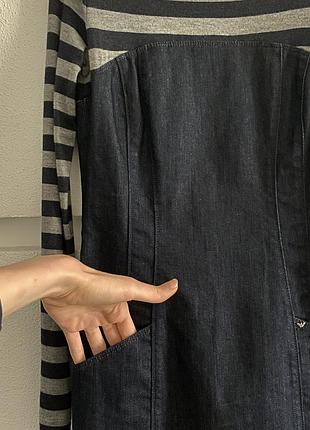 Платье джинсовое синее в полосочку armani jeans ne diesel richmond boss 4