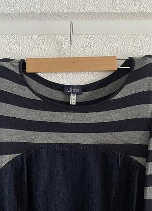Платье джинсовое синее в полосочку armani jeans ne diesel richmond boss 2