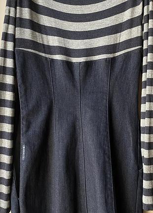 Платье джинсовое синее в полосочку armani jeans ne diesel richmond boss 5