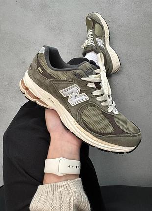 Мужские кроссовки хаки new balance 2002r khaki brown х нью беланс 42