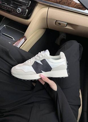 Серые кроссовки унисекс new balance 327 grey black х нью беланс 39