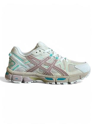 Женские бежевые кроссовки asics gel kahana 8 beige pink turquoise х асикс 40