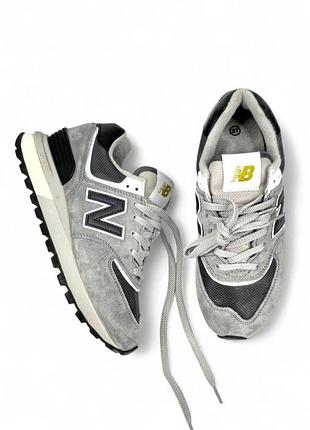 Сірі кросівки унісекс new balance 574 legacy grey black termo gore-tex winter x нью беланс 38