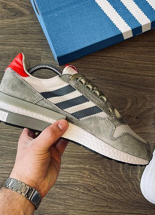Сірі кросівки adidas zx 500 унісекс adidas zx 500 rm grey four 44