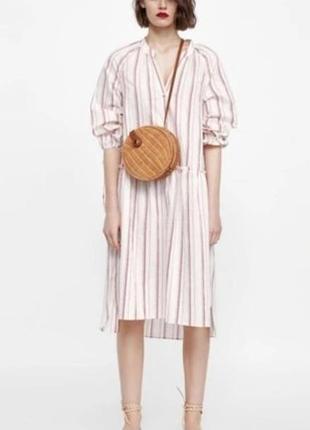 Легка вільна сукня zara в смужку