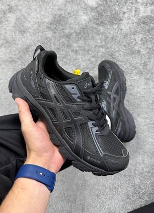 Чорні чоловічі кросівки asics gel venture 6 black gore-tex winter termo х асікс 41