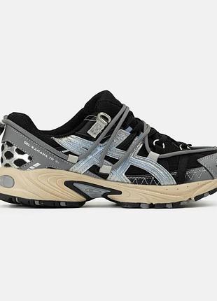 Серые кроссовки унисекс asics gel kahana 8 tr v2 grey black silver х асикс 41