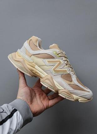 Бежевые кроссовки унисекс new balance 9060 beige х нью беланс 43