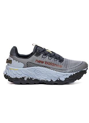 Серые мужские кроссовки new balance more trail v3 fresh foam grey blue х нью беланс 40
