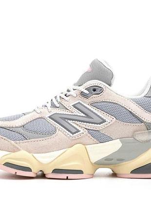 Женские бежевые кроссовки new balance 9060 beige grey pink х нью беланс 38