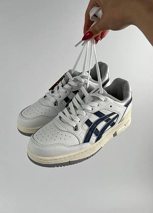 Мужские белые кроссовки asics ex 89 white grand shark х асикс 44