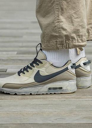 Мужские бежевые кроссовки nike air max 90 terrascape beige х эйр макс 45