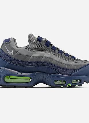 Чоловічі сірі кросівки nike air max 95 blue grey х ейр макс 43