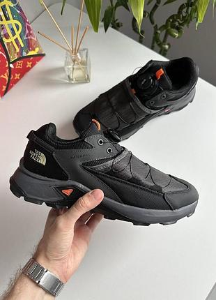 Черные мужские кроссовки the north face boa gore-tex termo black grey х норт фейс 42