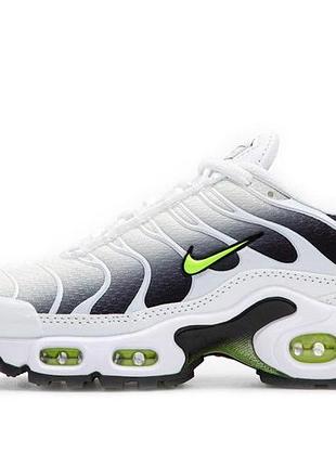 Женские белые кроссовки nike air max tn plus white grey green х эйр макс тн 39