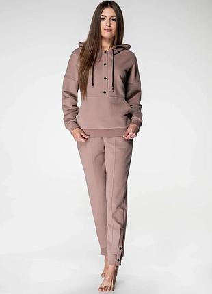 Хлопковый комплект с брюками 1115 cappuccino – идеальный баланс стиля и комфорта! m