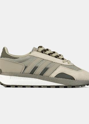 Бежеві кросівки унісекс adidas retropy e5 beige khaki white х ретропі 42