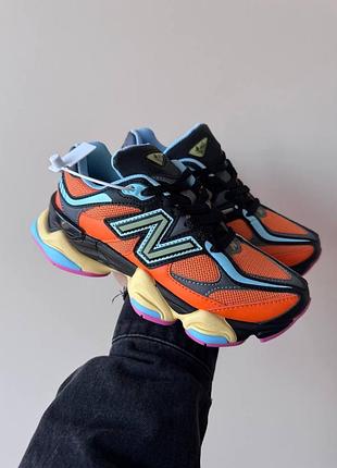 Жіночі помаранчеві кросівки new balance 9060 orange "sun glow team sky blue" х нью беланс 40