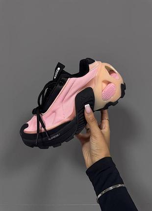 Белые розовые кроссовки adidas edge runner black pink х эдж 40