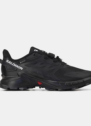 Мужские черные кроссовки salomon alphacross 5 gore-tex black х саломон 44