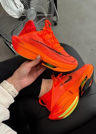Помаранчеві кросівки унісекс nike air zoom alphafly next 2 orange х зум