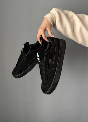 Черные кроссовки унисекс puma suede xl black х пума 44