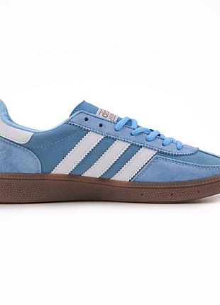Жіночі блакитні кросівки adidas spezial handball blue white х адідас 38