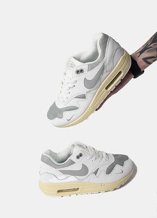 Белые кроссовки унисекс nike air max 1 | 87 patta waves white х эйр макс 36