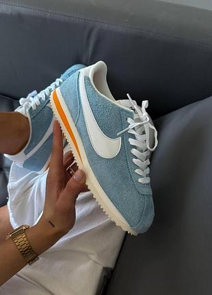 Женские голубые кроссовки nike cortez vintage se psychic blue white х кортез 39
