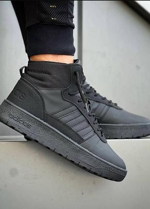 Черные мужские кроссовки adidas winter termo black x адидас 40
