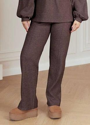 Женские брюки l-xl. шоколад